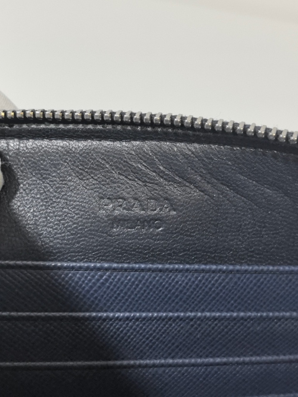 Prada Black Saffiano Leather Zip Toiletry Pouch with Car Motif - Picture 5 of 6